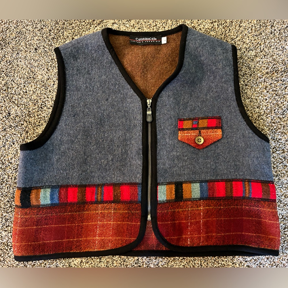 Vintage Canvasbacks Lutton & Horsefield Vest - Wool - Large - 80's/90's